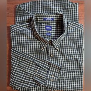 Arrow Men's Green Checkered Shirt, Size XXL, 18-18 1/2
